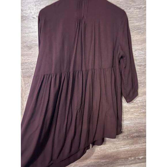 April Cornell tunic blouse Large embroidery brown fall Cottagecore boho Vintage - Picture 12 of 13